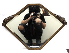 French Art Deco Mirror in Hand-Wrought Iron with Bronze Finish