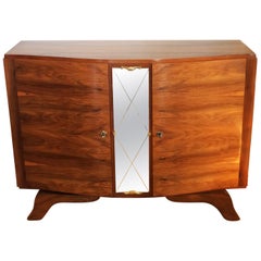 French Art Deco Mirror Paneled Sideboard