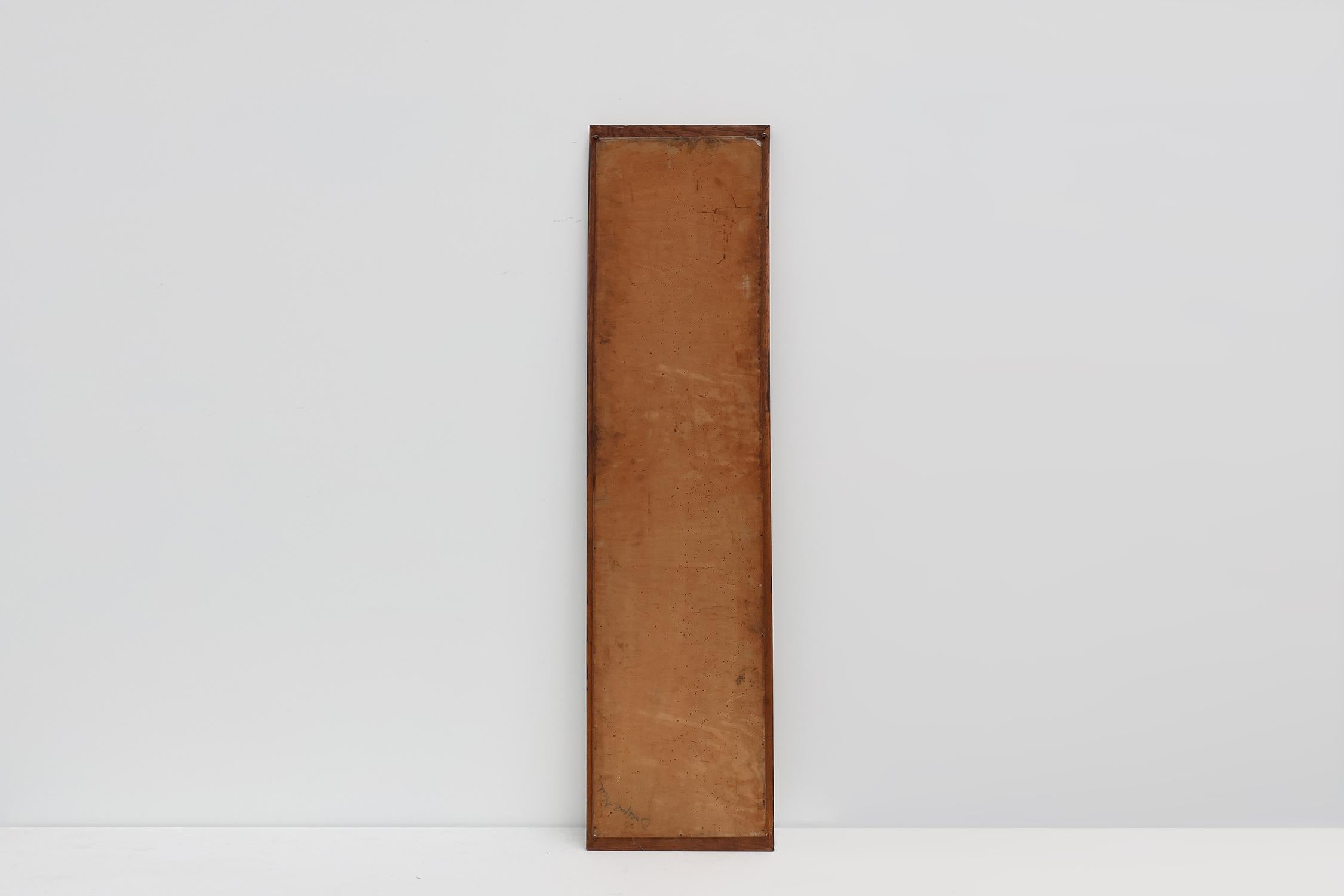 Miroir art déco français avec cadre en bois de chêne sculpté, vers 1930 en vente 4