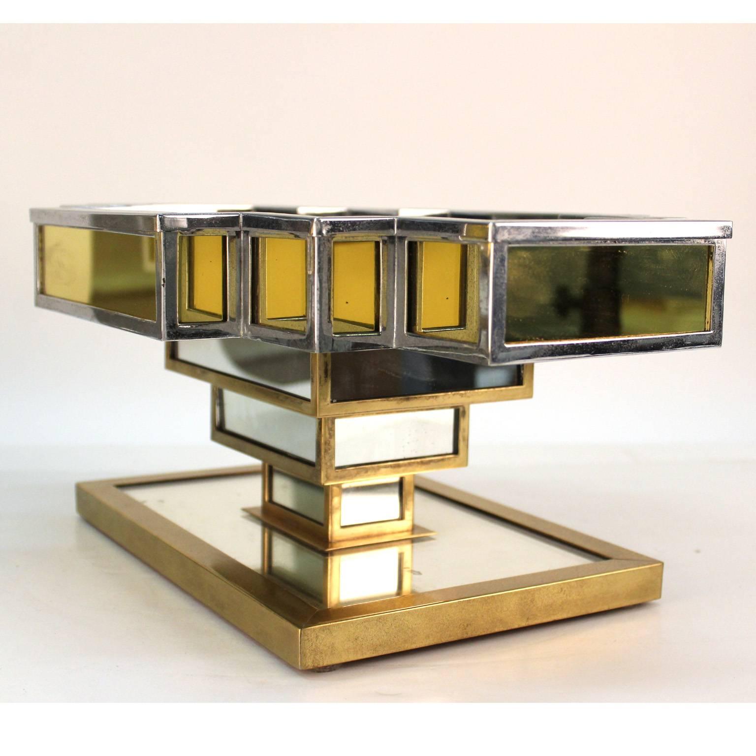 20th Century French Art Deco Mirrored Architectural Centrepieces For Sale