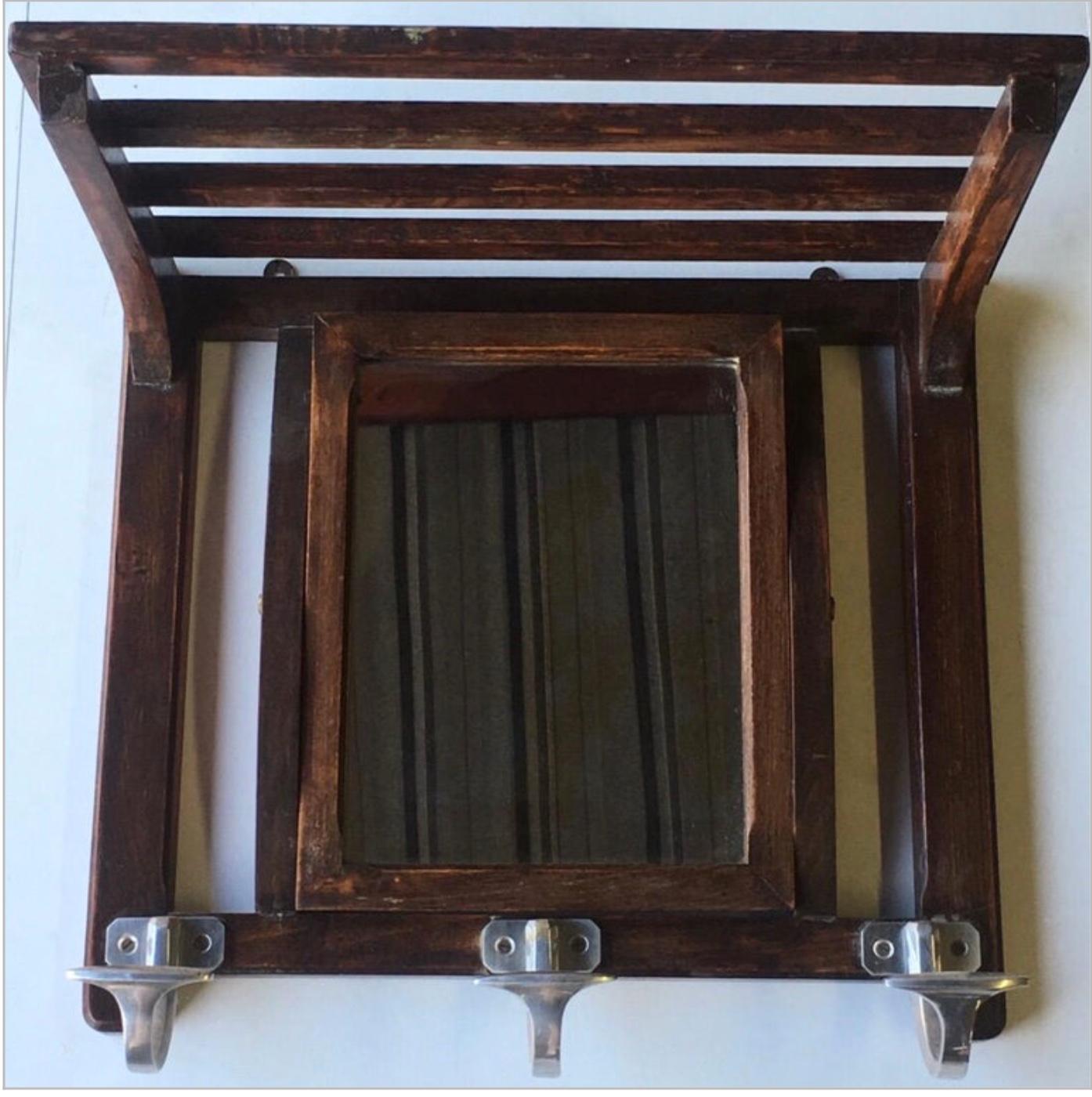 Francese Appendiabiti a specchio in stile Art Deco francese