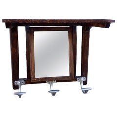 French Art Deco Mirrored Coat Rack