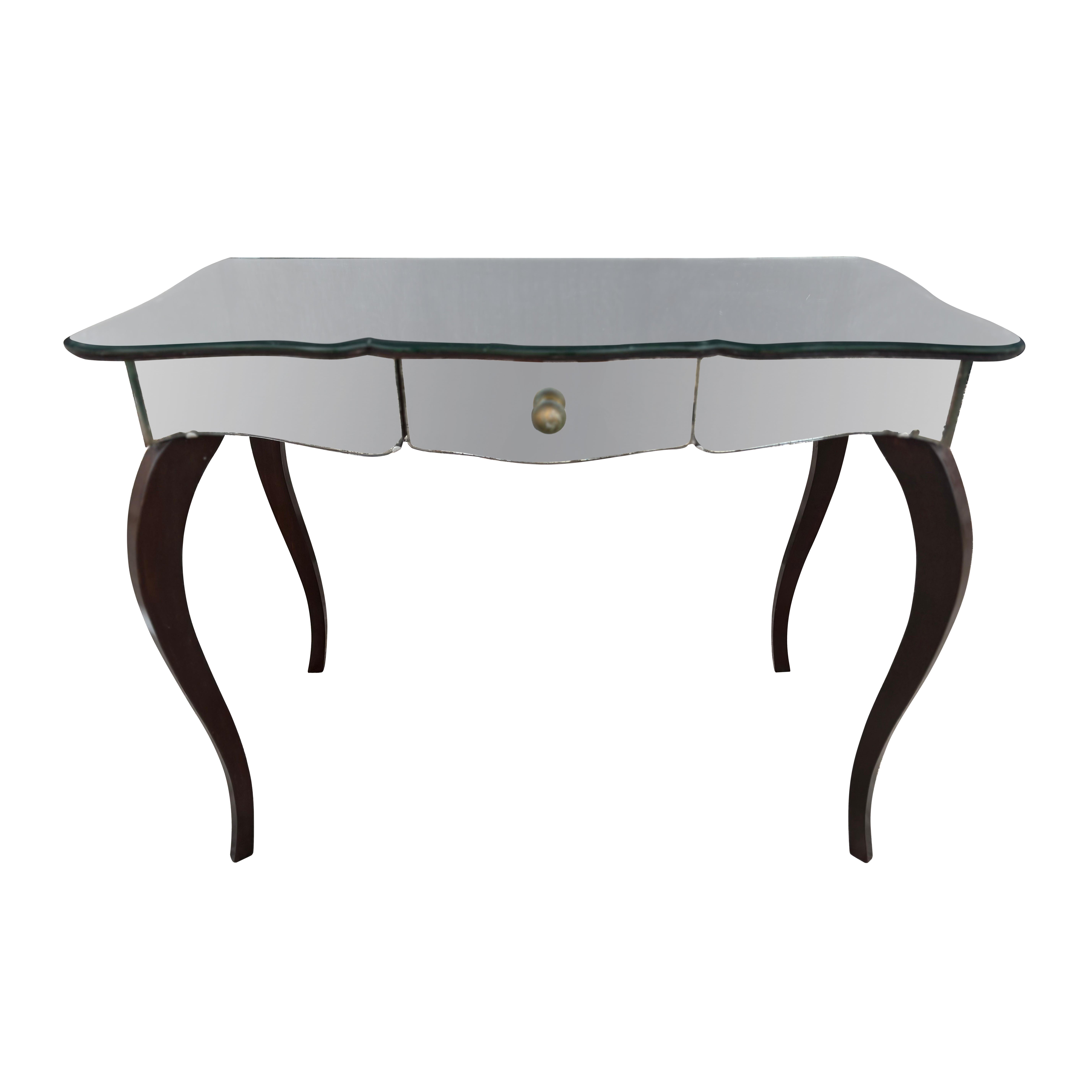 French Art Deco Mirrored Console