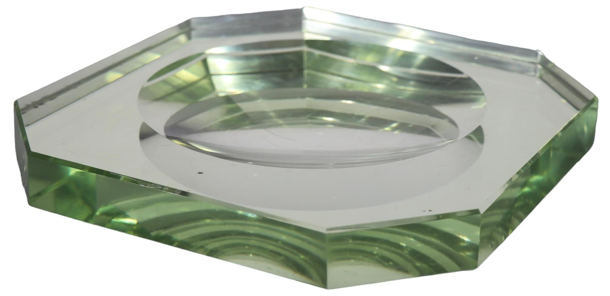 French Art Deco Mirrored Glass Vide Poche  Bowl att. to Jean Luce c 1920's For Sale 2