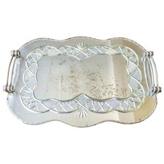 French Art Deco Mirrored Serving Tray