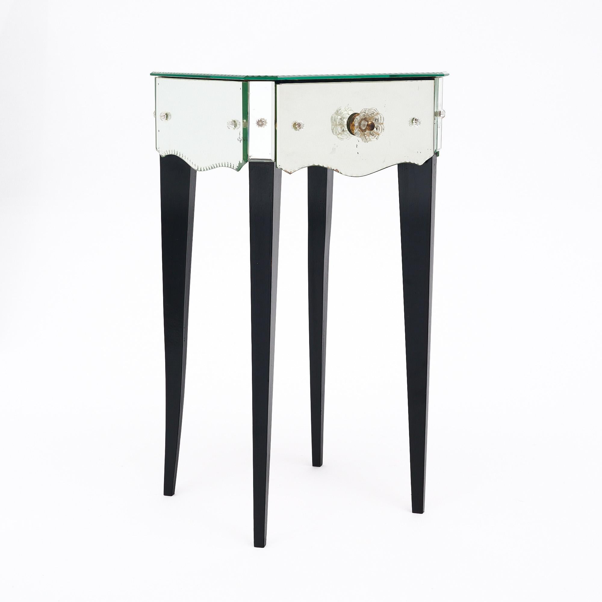 French Art Deco Mirrored Side Tables 3