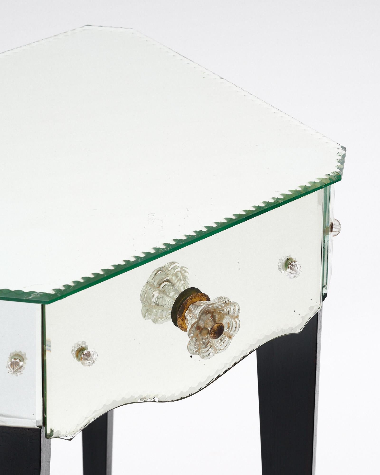 French Art Deco Mirrored Side Tables 4