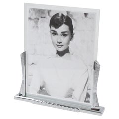 French Art Deco Modernist Chrome Picture Frame, 1930s