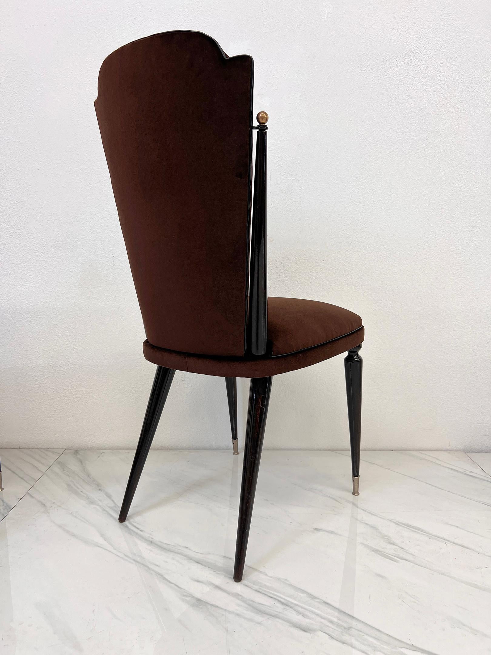 Mid-20th Century French Art Deco Modernist Dining Chairs, A Set of 6, 1950's