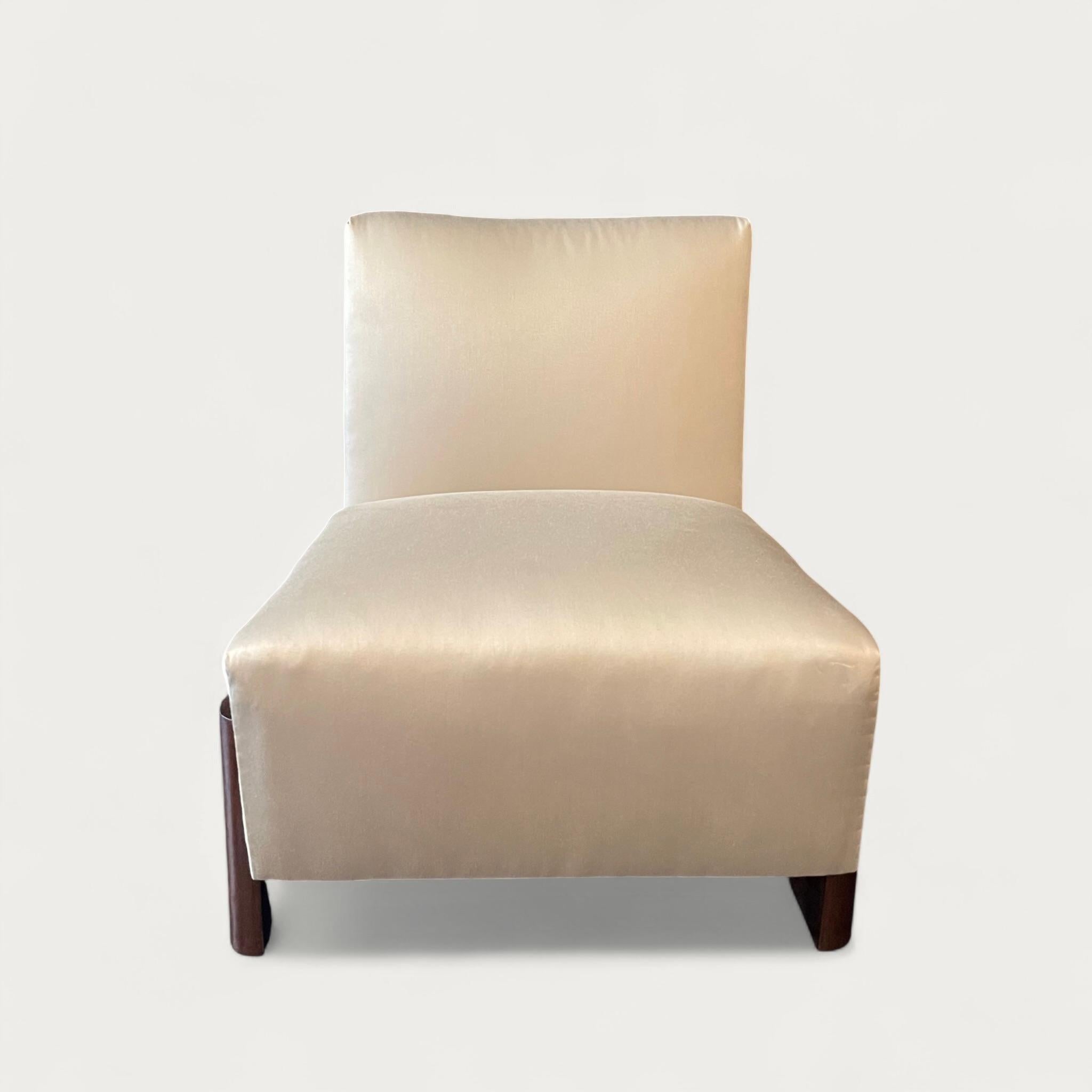 Chaise basse art déco moderniste française circa 1925 en vente 3