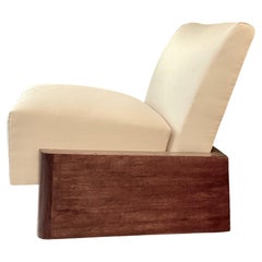 French Art Deco Modernist Low Slipper Chair circa 1925 French Art Deco Modernist Low Slipper Chair circa 1925