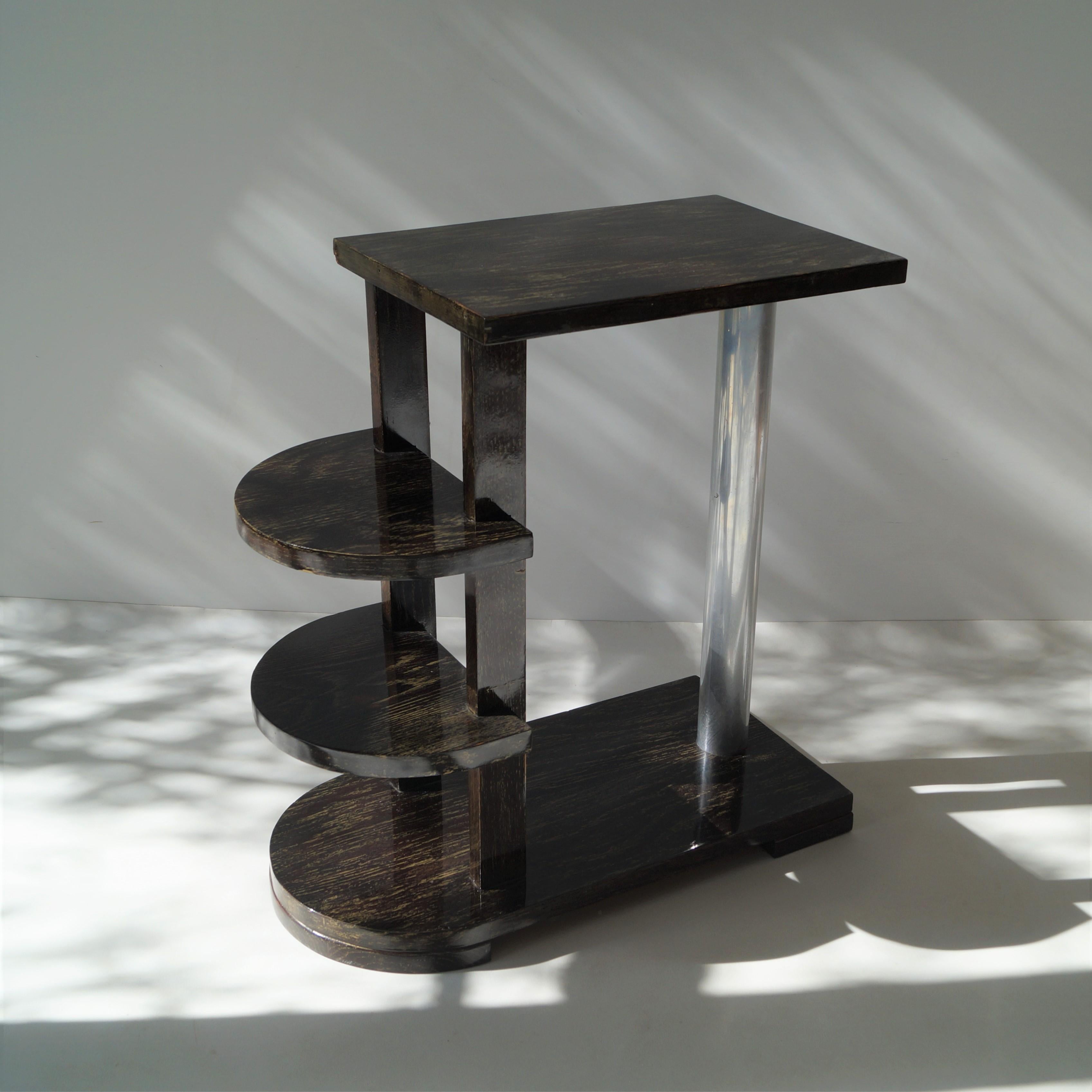 French Art Deco modernist sidetable by Michel Dufet, 1930s 4