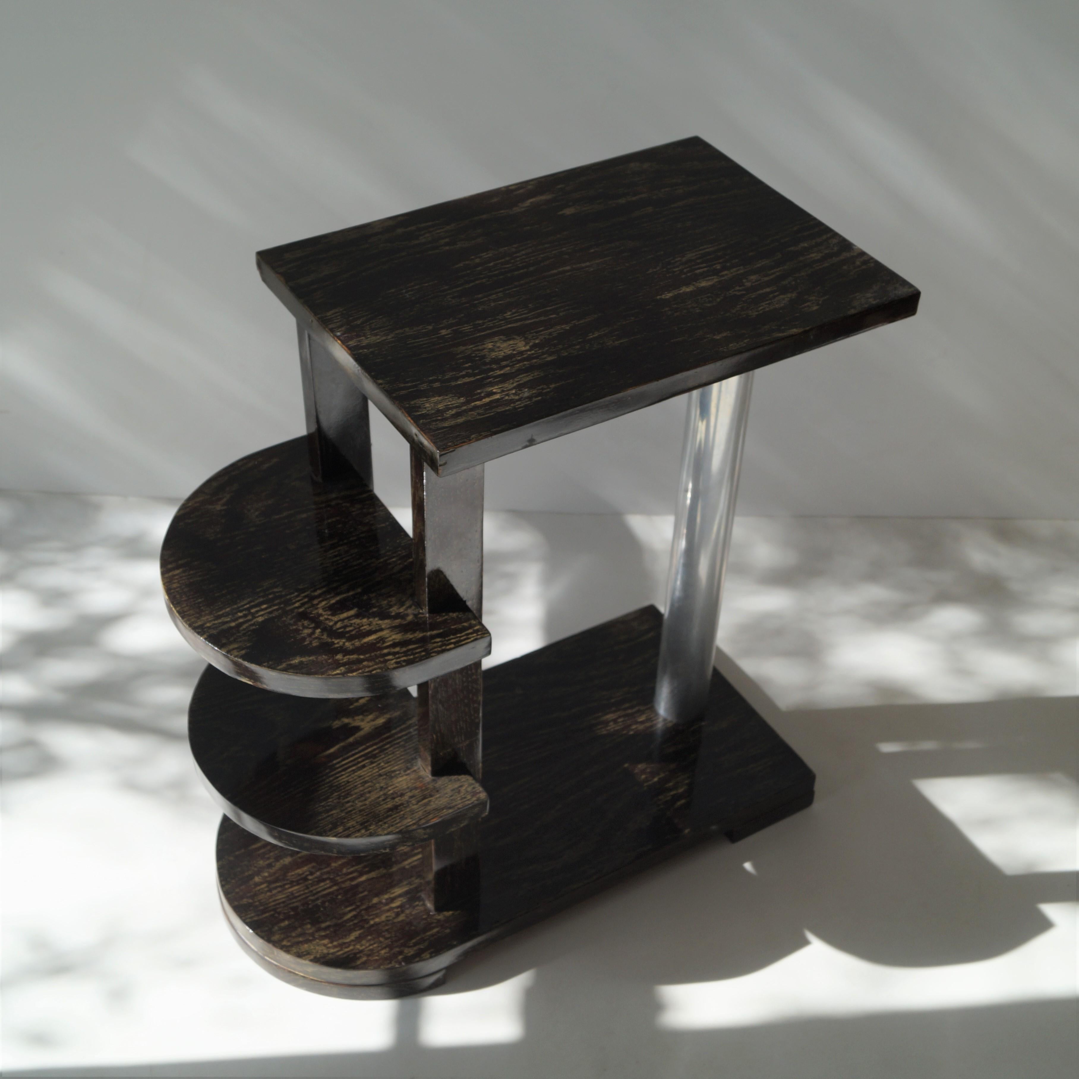 French Art Deco modernist sidetable by Michel Dufet, 1930s 5