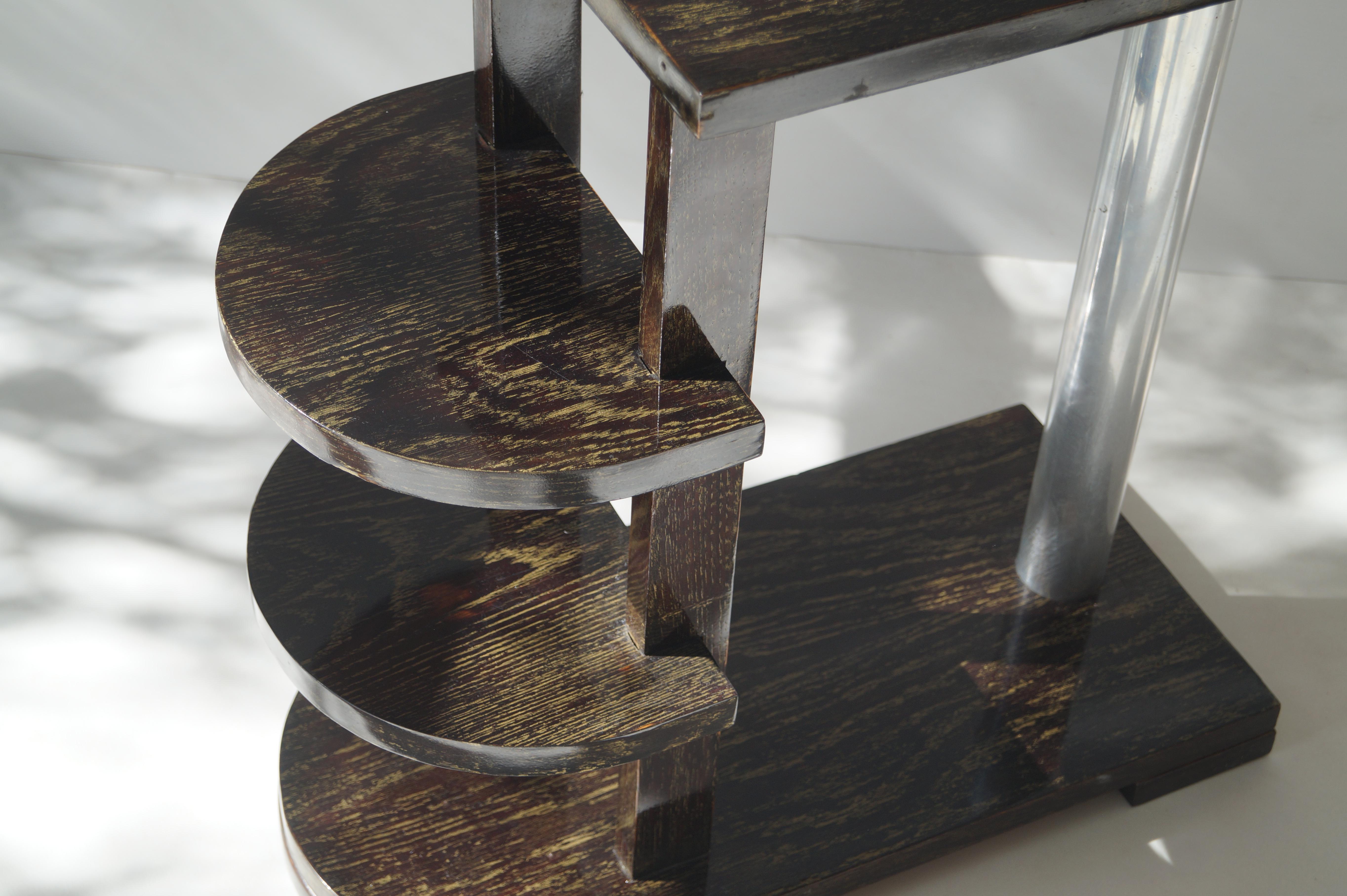 French Art Deco modernist sidetable by Michel Dufet, 1930s 7