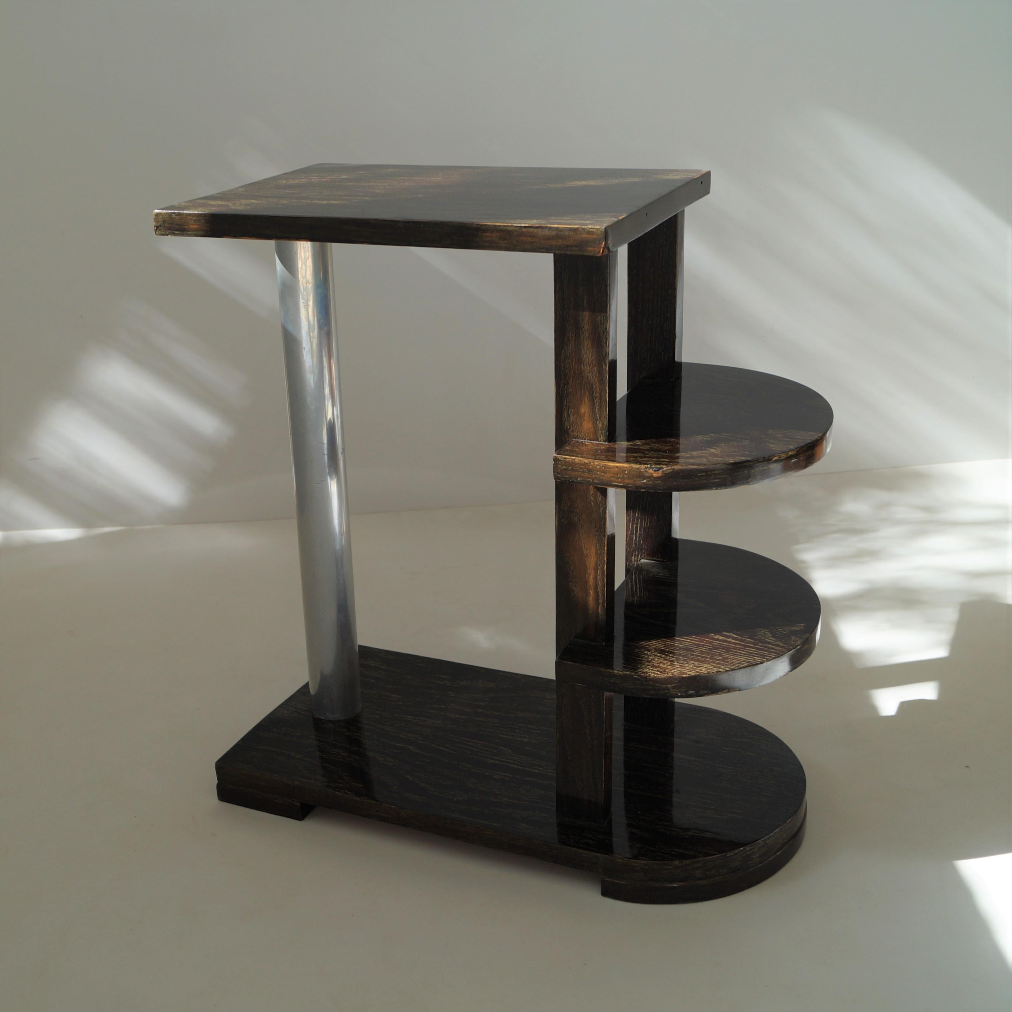 French Art Deco modernist sidetable by Michel Dufet, 1930s 9