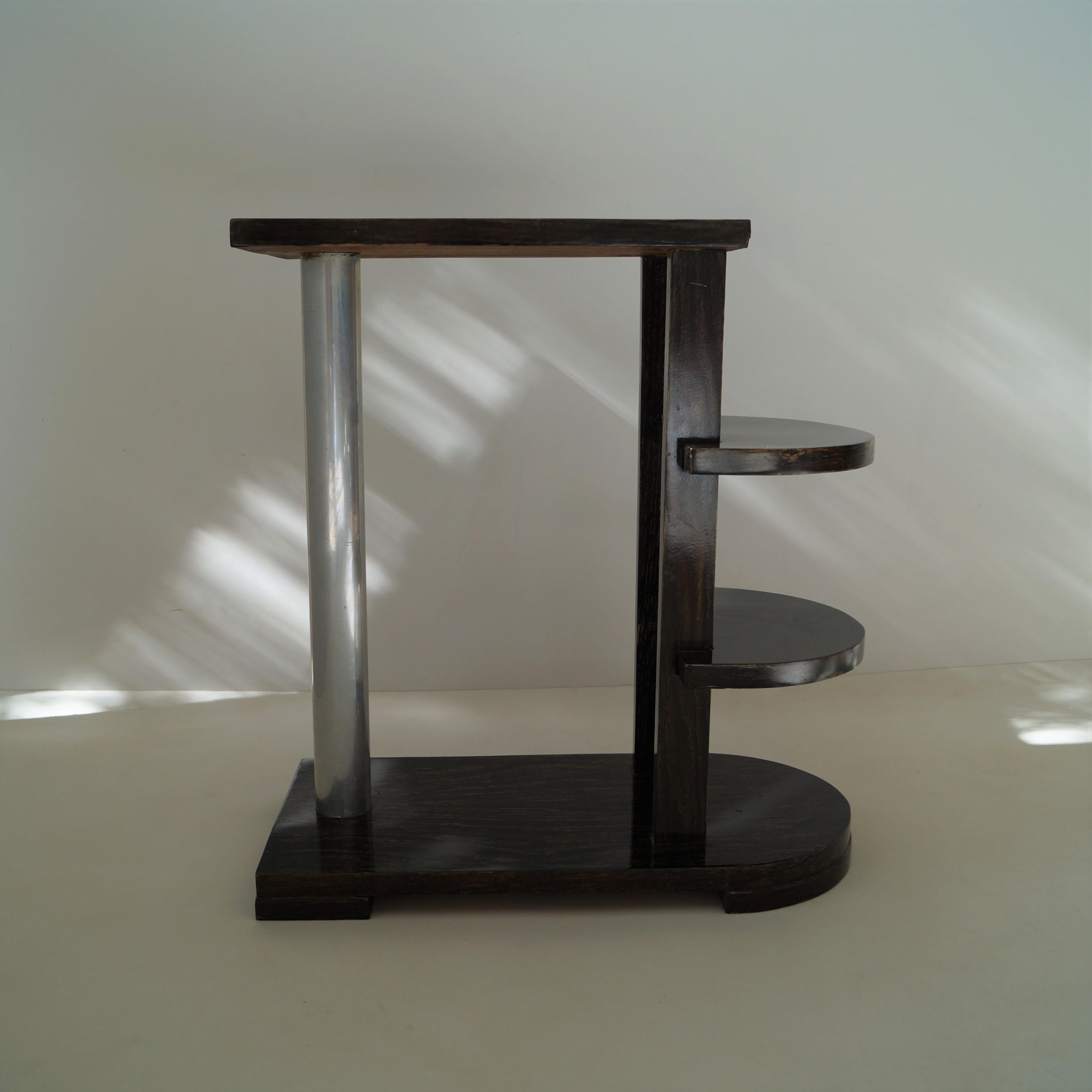 French Art Deco modernist sidetable by Michel Dufet, 1930s 10