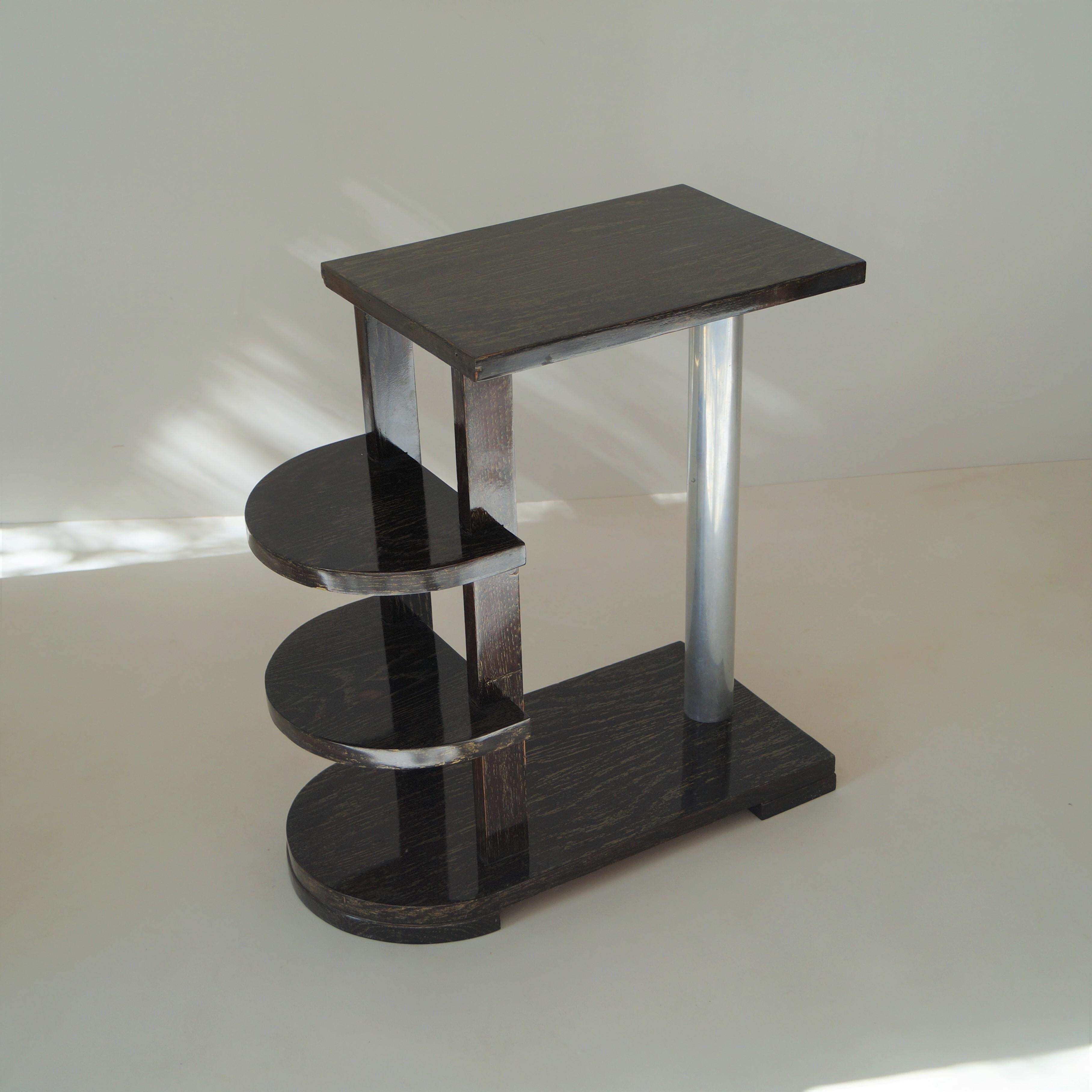 French Art Deco modernist sidetable by Michel Dufet, 1930s 11