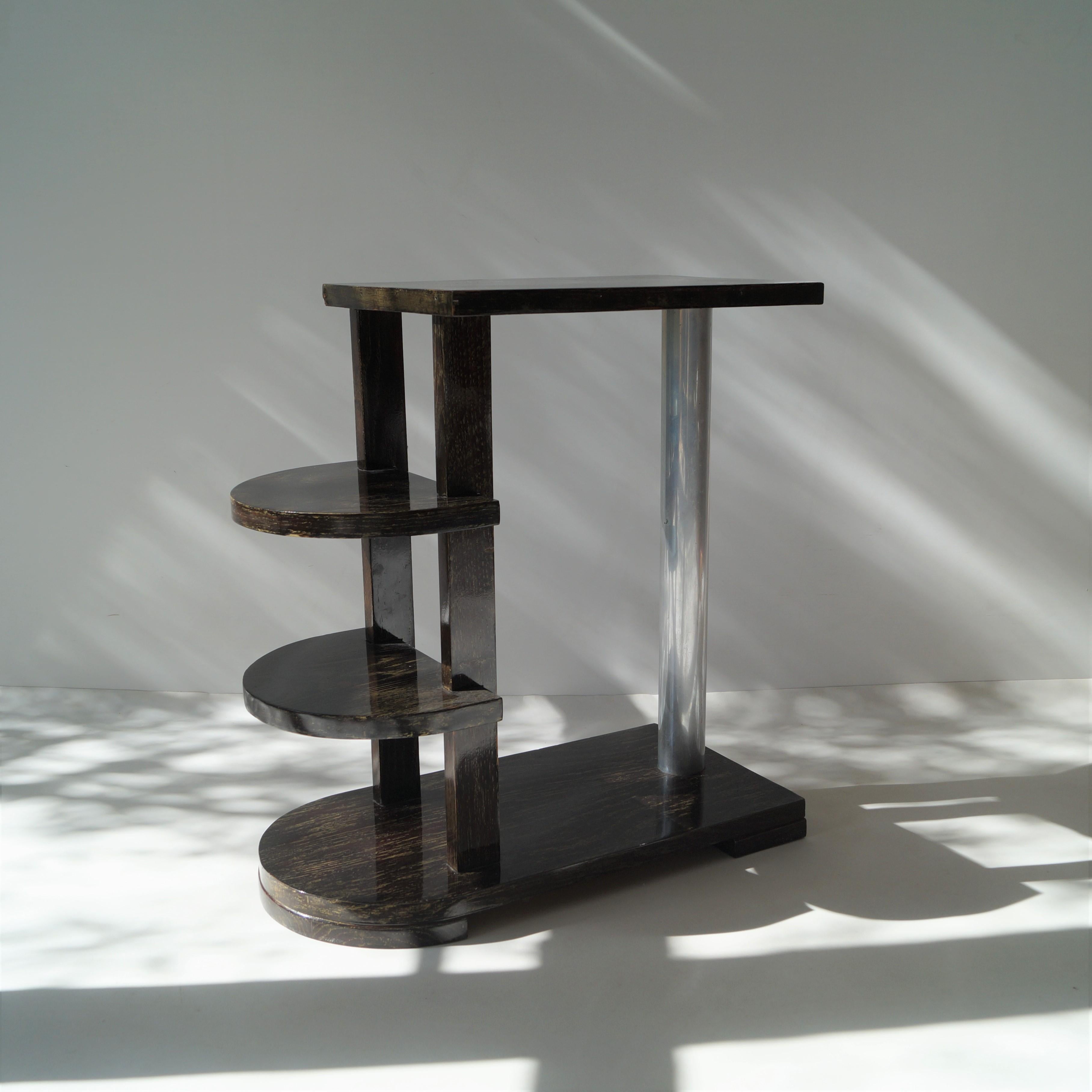 French Art Deco modernist sidetable by Michel Dufet, 1930s 1