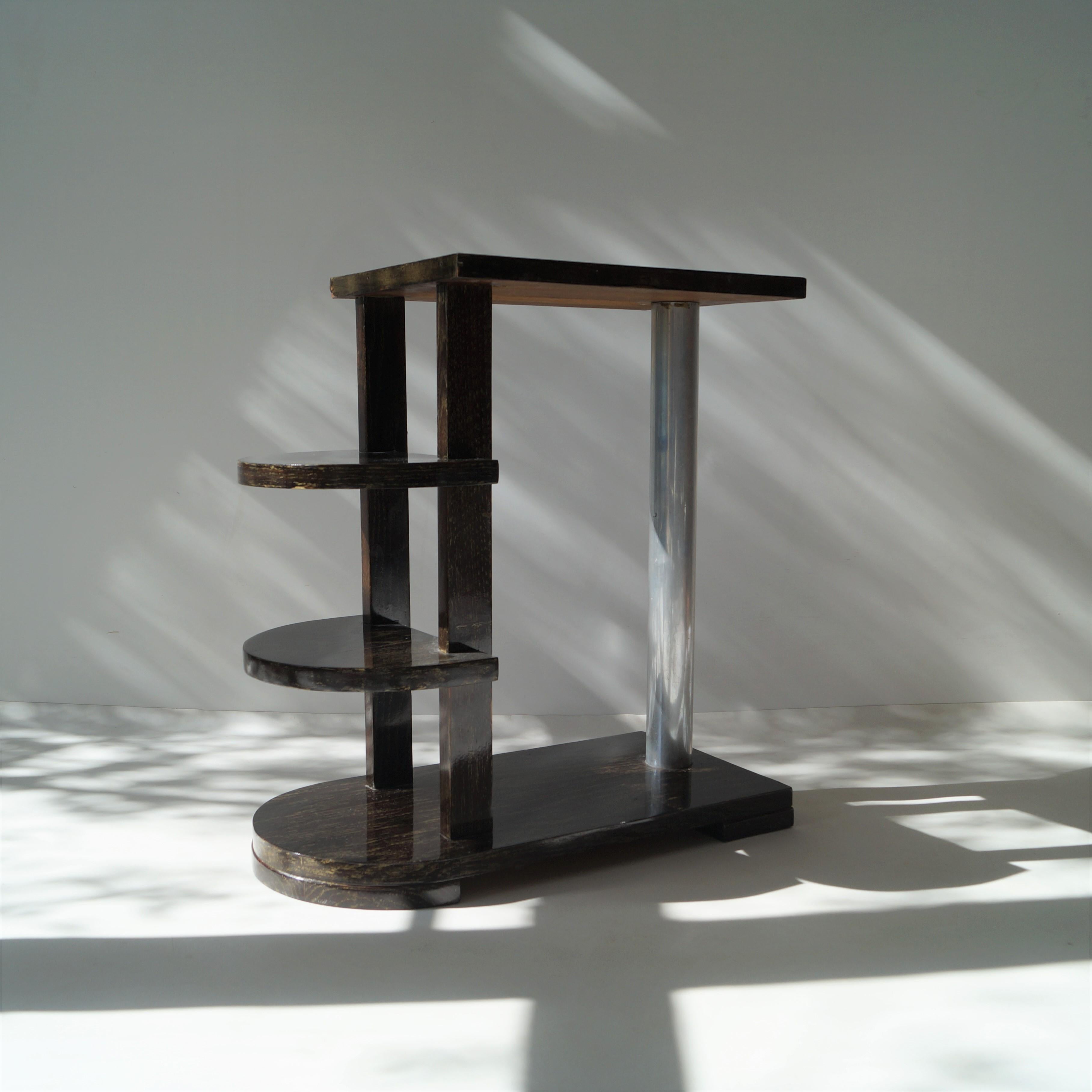 French Art Deco modernist sidetable by Michel Dufet, 1930s 3