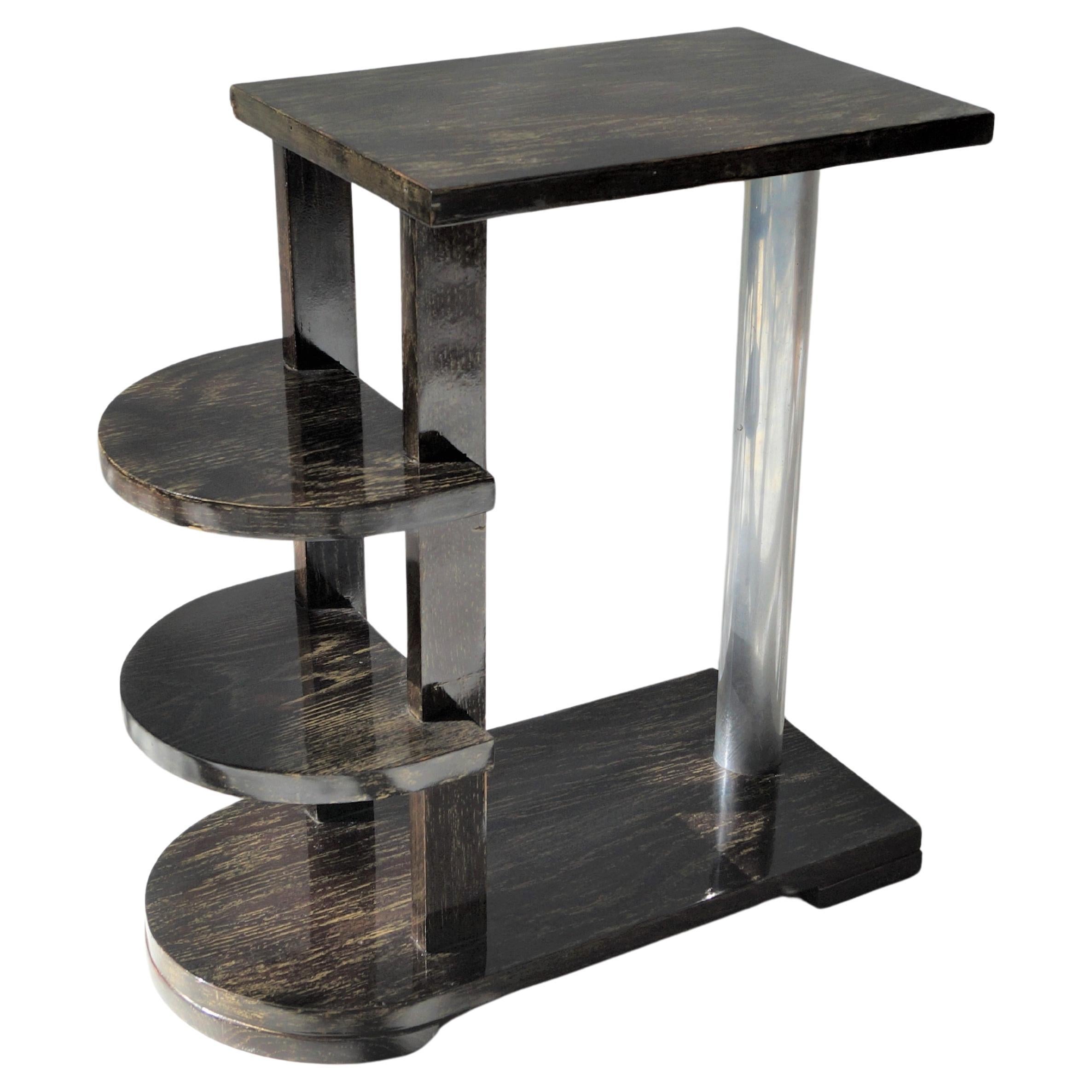 French Art Deco modernist sidetable by Michel Dufet, 1930s