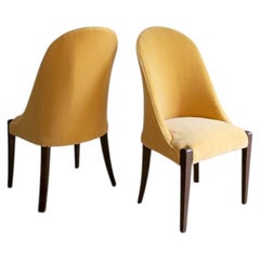 French Art Deco Mohair Velvet Chair