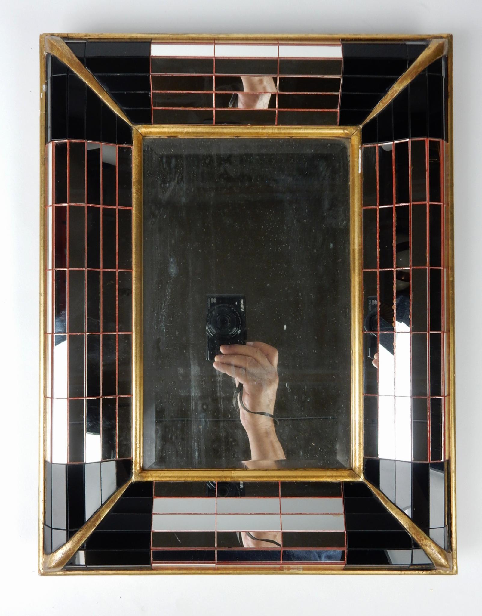 French Art Deco Mosaic Glass Mirror from Collection de La Marquise de Sevigne For Sale 5
