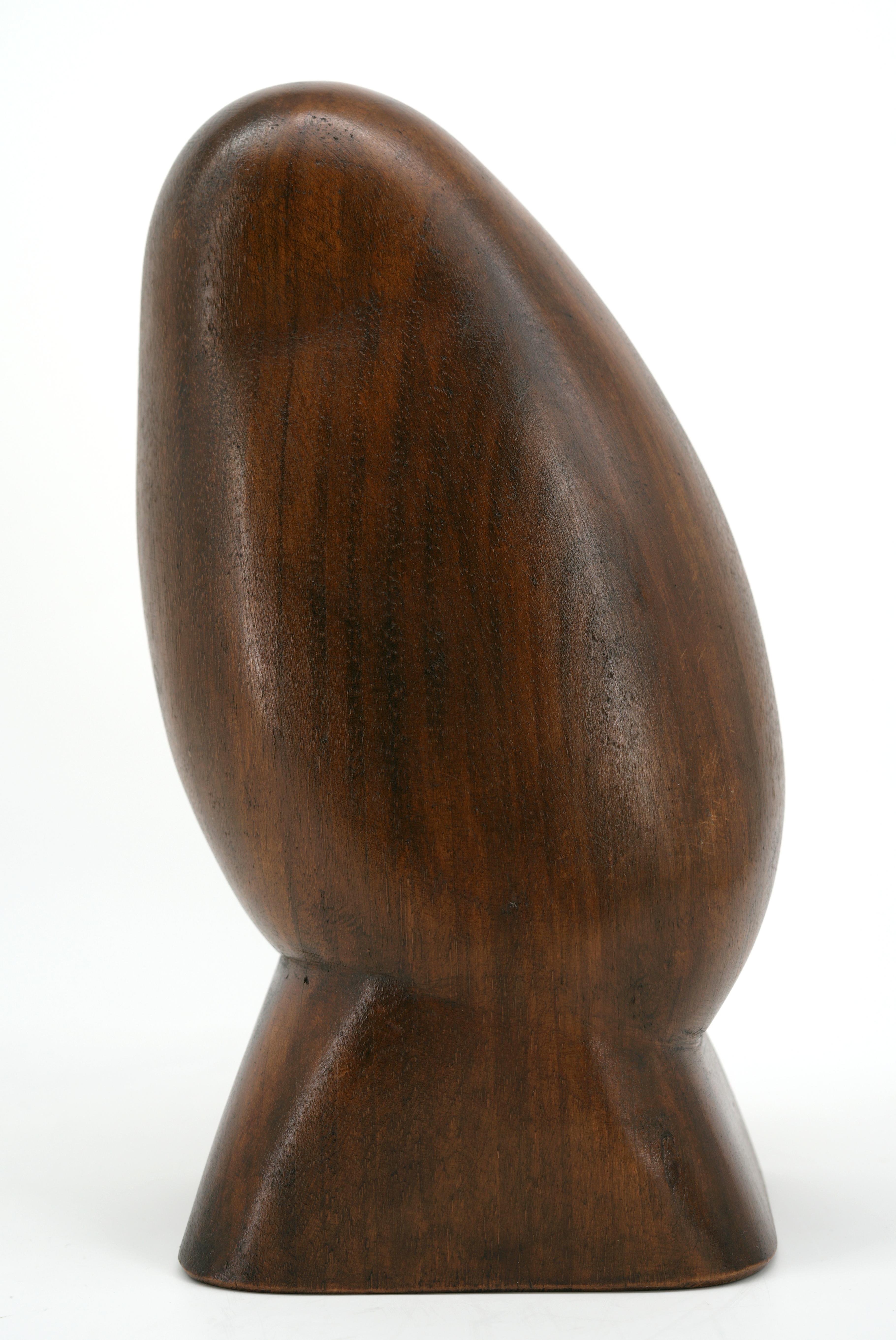 Legno Scultura unica di Madre e Bambino in stile Art Déco francese, anni '30 in vendita