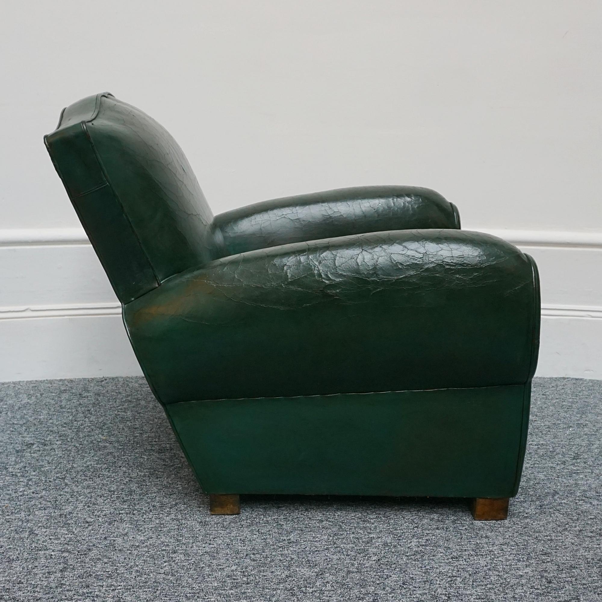 French Art Deco Moustache Backed Club Chairs 5