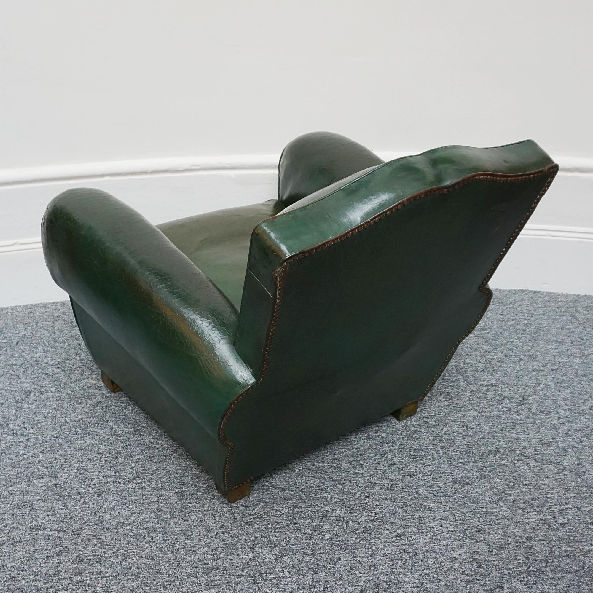 French Art Deco Moustache Backed Club Chairs 1