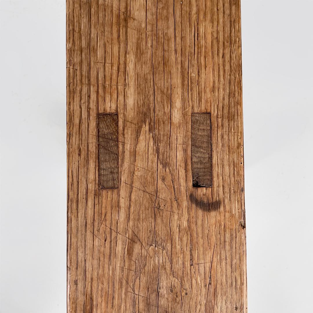 Banc étroit en bois massif Art déco français, années 1930 en vente 4