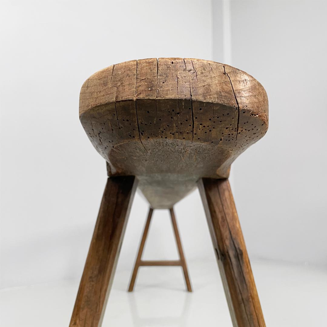 Banc étroit en bois massif Art déco français, années 1930 en vente 5