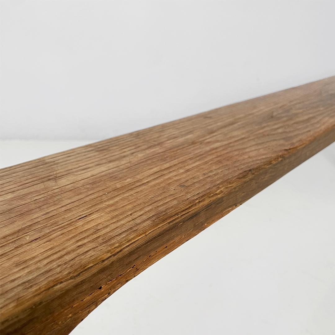 Banc étroit en bois massif Art déco français, années 1930 en vente 7