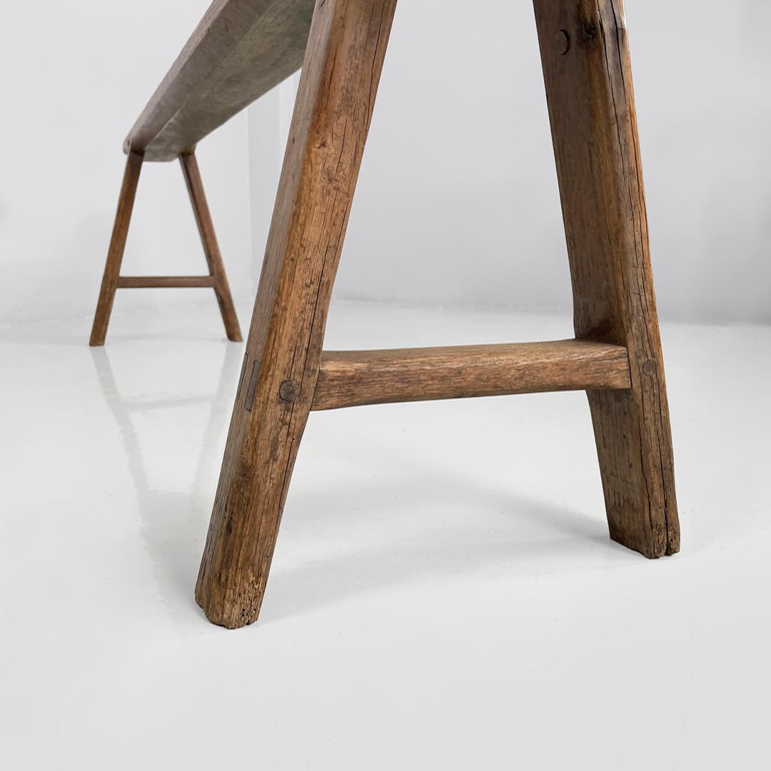 Banc étroit en bois massif Art déco français, années 1930 en vente 9
