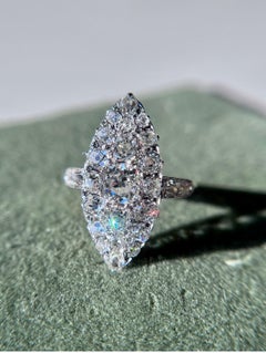 French Art Deco Navette Ring