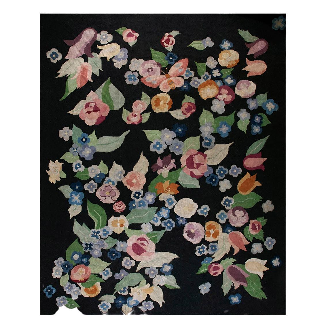 Französischer Art-déco- Gobelinstickerei-Teppich von Atelier Martine ( 13' x 15'10''-396 x483 ) im Angebot
