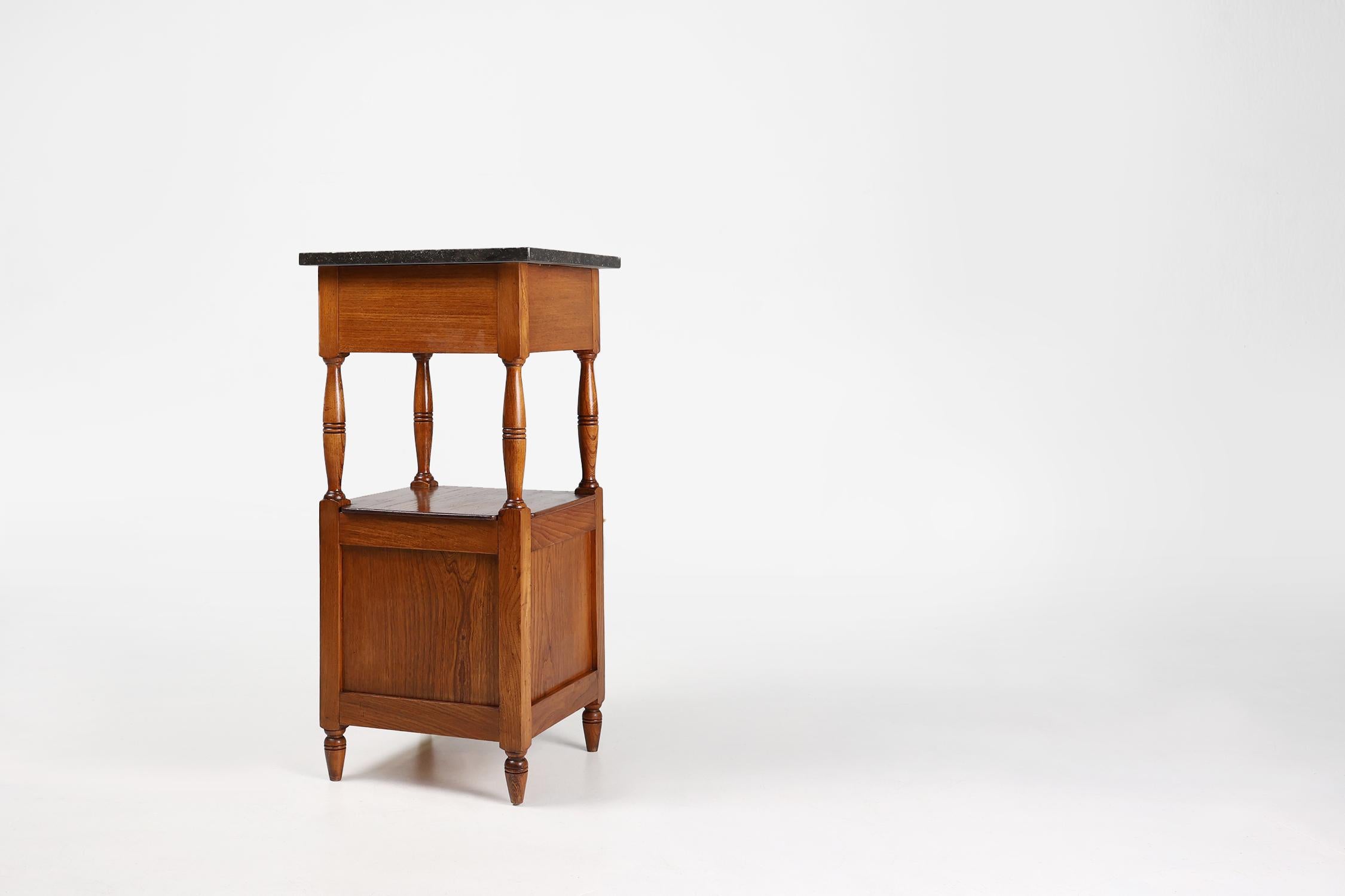 French Art Deco Night Stand with blue stone top, ca. 1920 For Sale 5