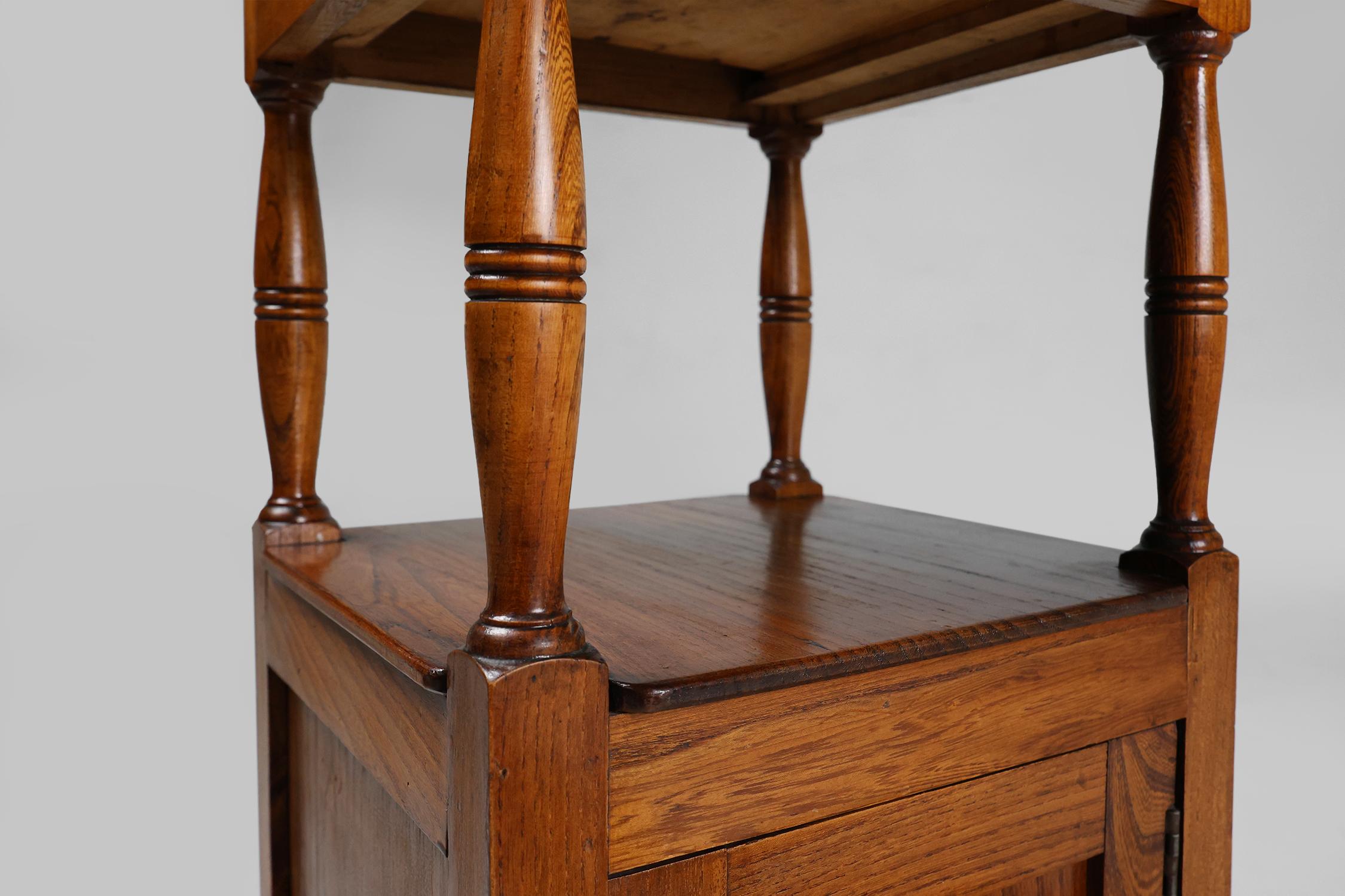 French Art Deco Night Stand with blue stone top, ca. 1920 In Good Condition For Sale In Meulebeke, BE