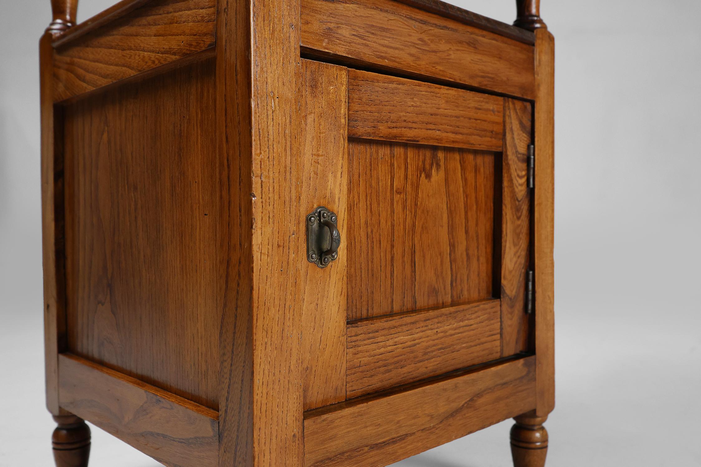 Early 20th Century French Art Deco Night Stand with blue stone top, ca. 1920 For Sale