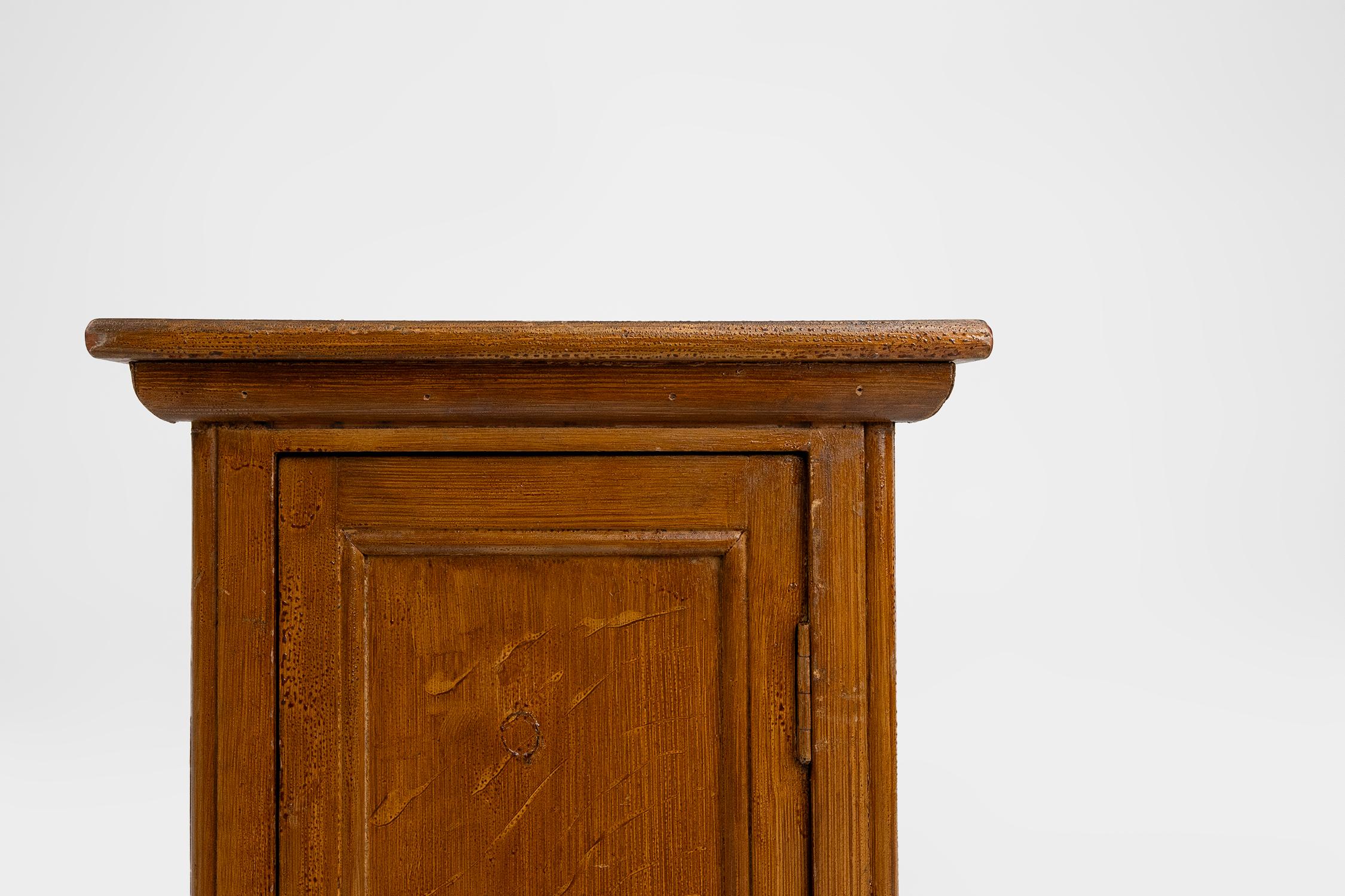 Mid-20th Century French Art Deco nightstand in varnished wood, ca. 1930 For Sale