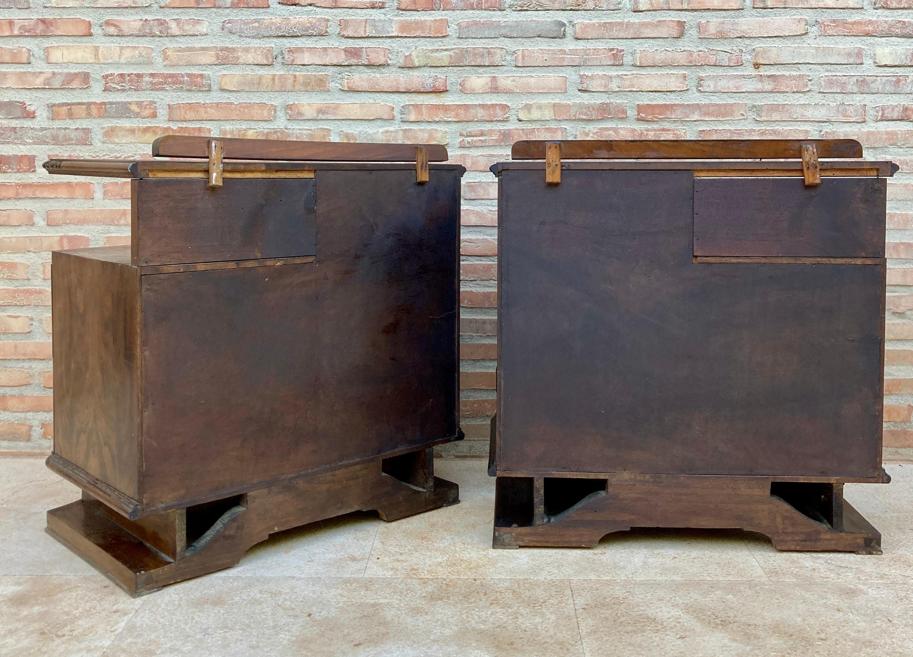 French Art Deco Nightstands, 1930s, Set of 2 7