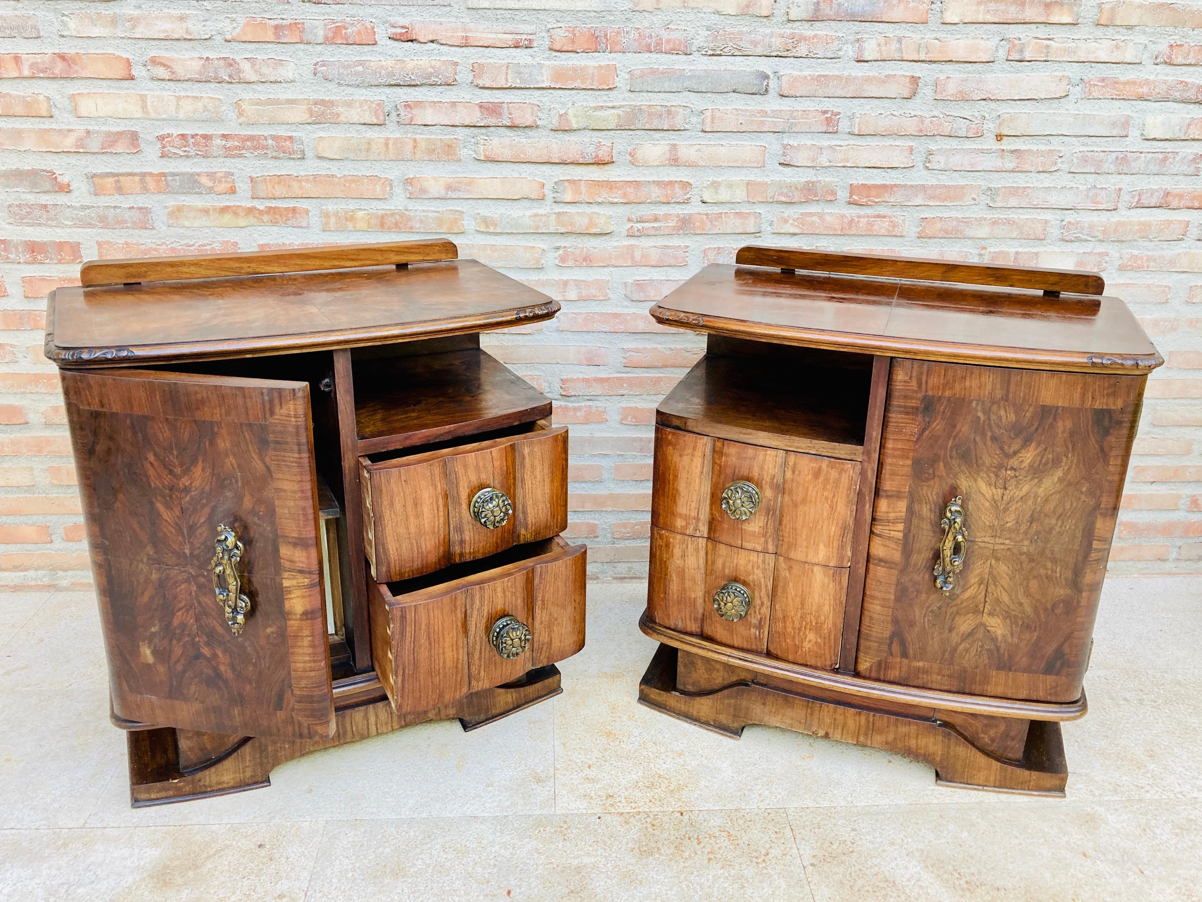 French Art Deco Nightstands, 1930s, Set of 2 13