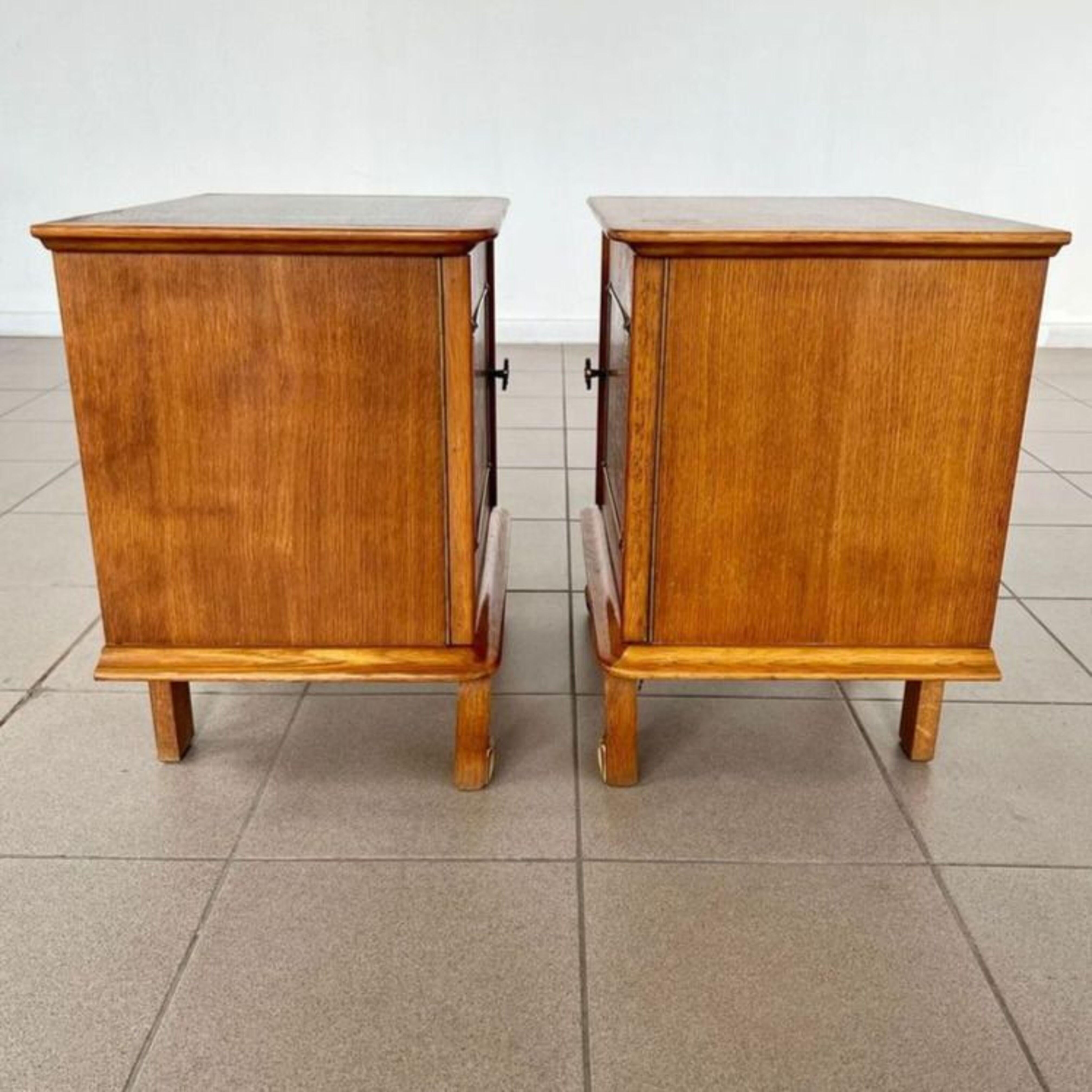 Mesillas de noche art déco francesas - Pareja Francés en venta