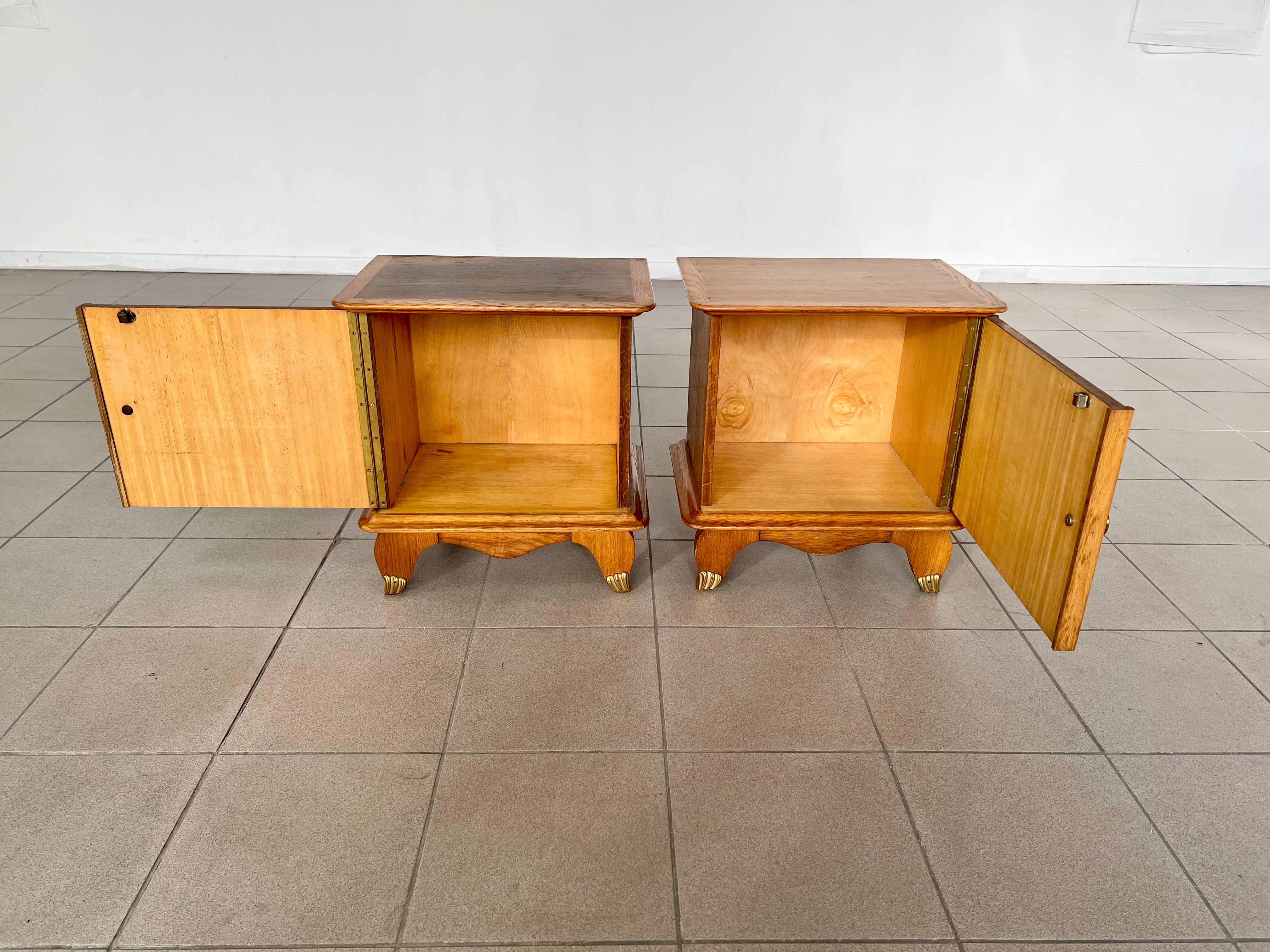 Mesillas de noche art déco francesas - Pareja en Bueno estado para la venta en Bridgeport, CT