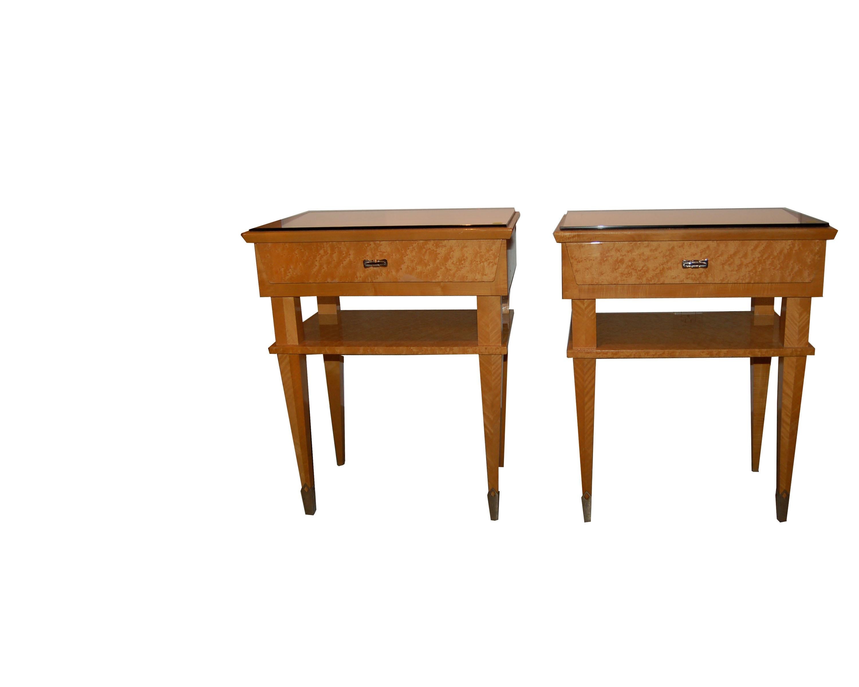 French Art Deco Nightstands In Good Condition In Pompano Beach, FL