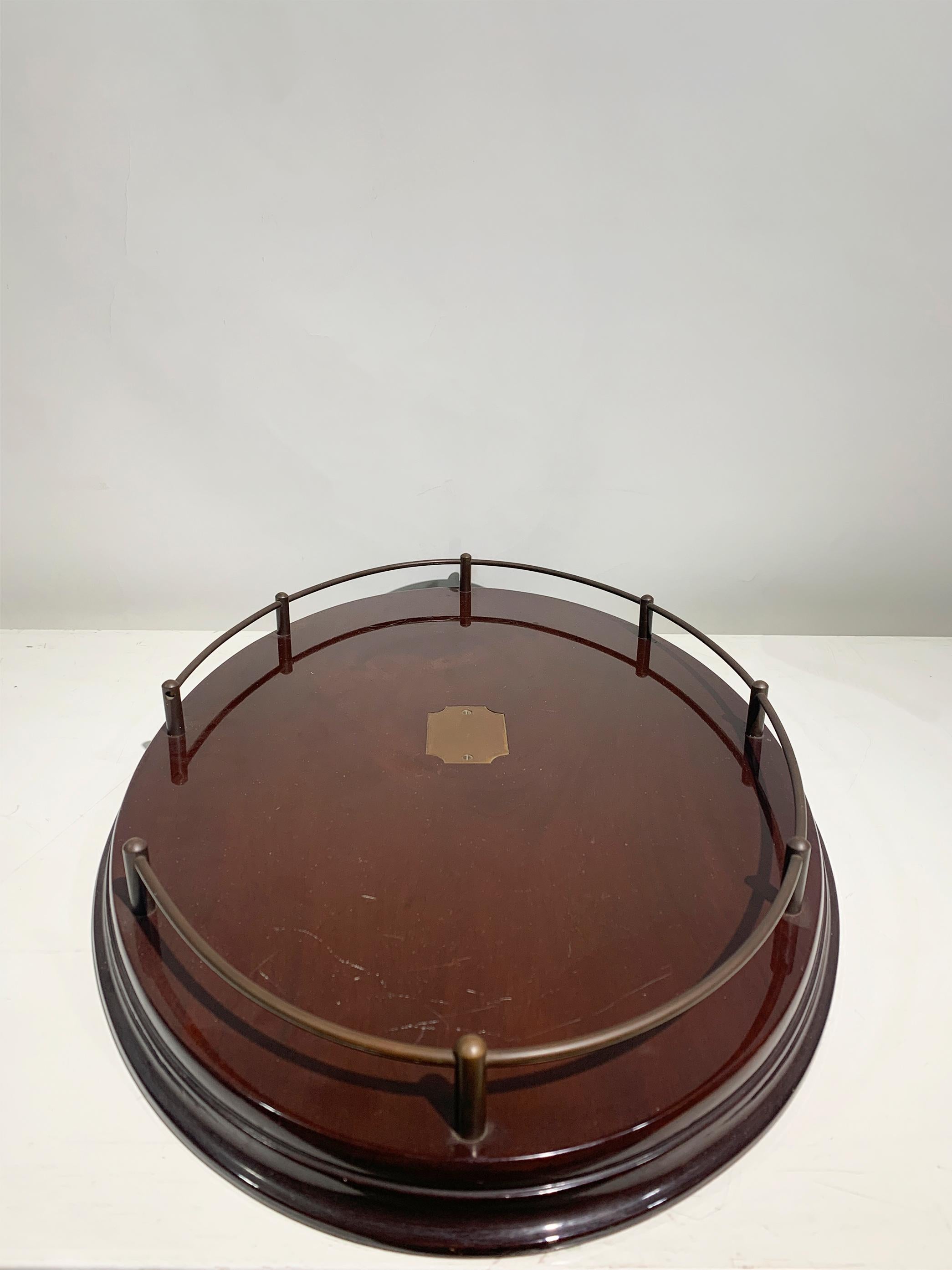 French Art Deco Noble Wood and Brass Gallery Tray, circa 1930 For Sale 6