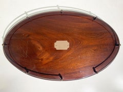 French Art Deco Noble Wood and Brass Gallery Tray, circa 1930
