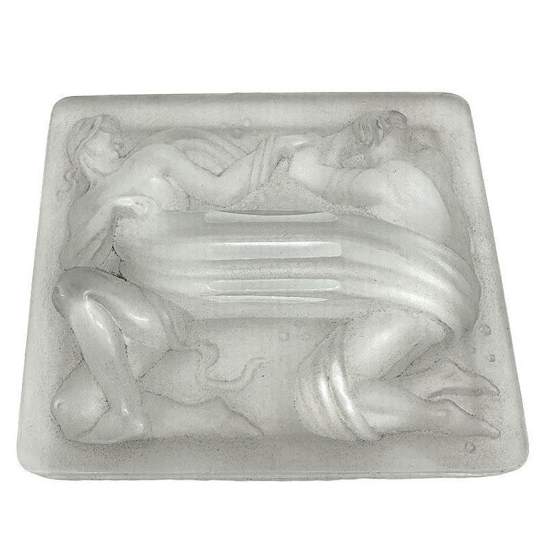 French Art Deco Nude male/Female Satin Glass Jewelry Trinket Box by Lalique 3