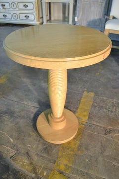 French Art Deco Oak Bassam Side Table