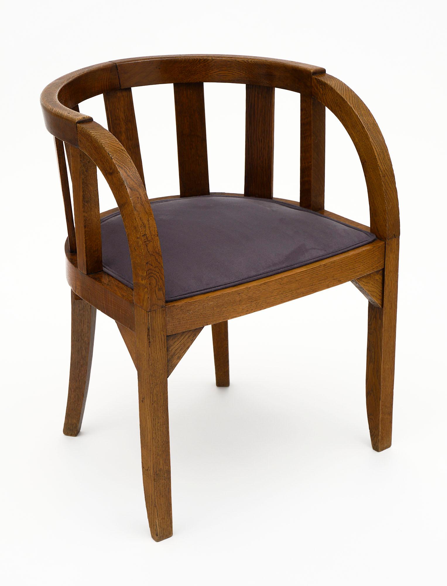 Mid-20th Century French Art Deco Oak Chairs