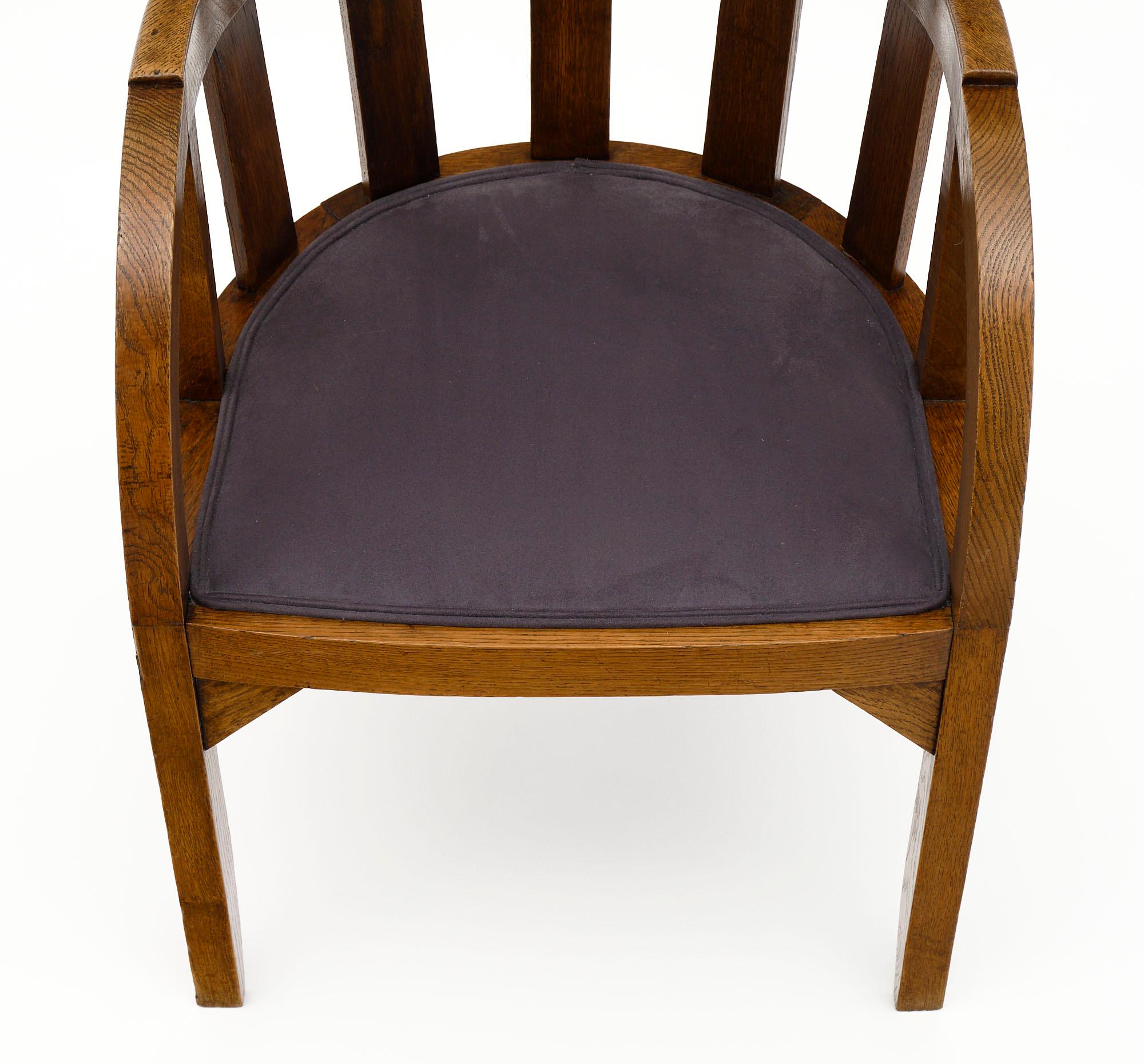 French Art Deco Oak Chairs 2